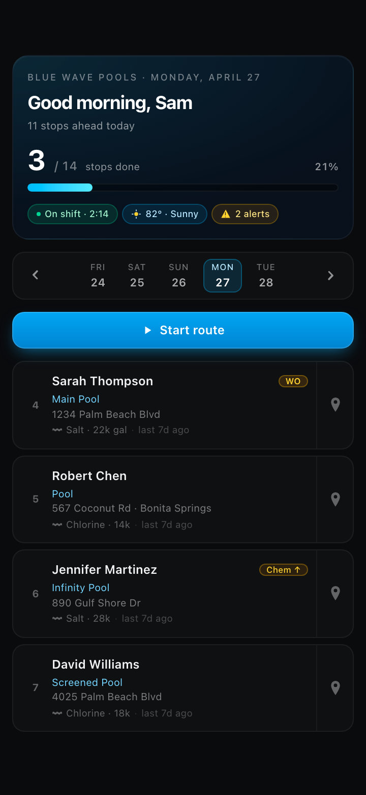 Field App — Stop Workflow
