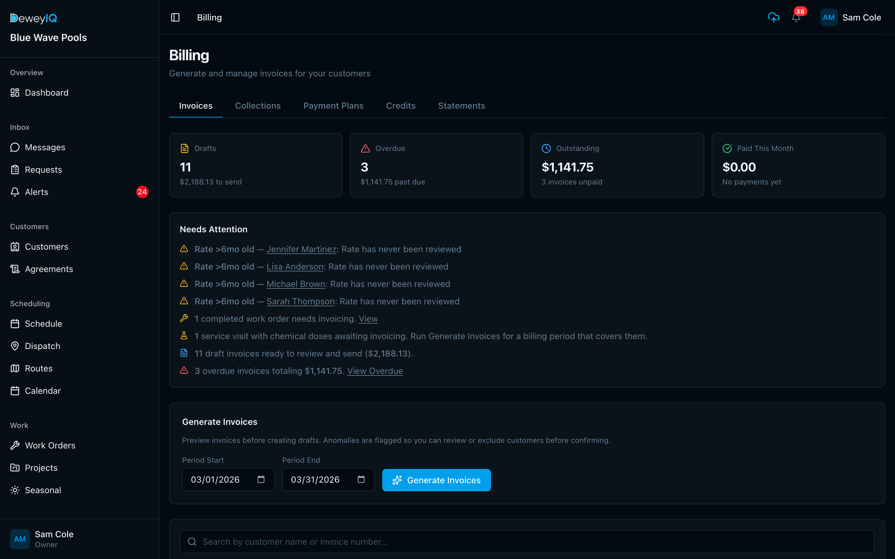 Billing — Insights & Action Items